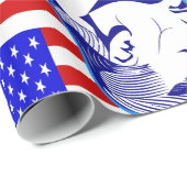 Amerikaanse vlag president Donald Trump Cadeaupapier (Rol Hoek)