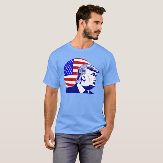 Amerikaanse vlag president Donald Trump T-shirt (Voorkant volledig)