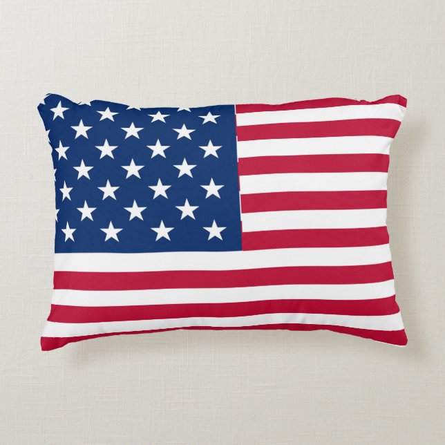 Amerikaanse vlag Pride Design-76353 Accent Kussen (Voorkant)
