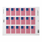Amerikaanse vlag Pride Design-76353 Etiket (Full Sheet)