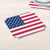 Amerikaanse vlag Pride Design-76353 Kartonnen Onderzetters (Gekanteld)