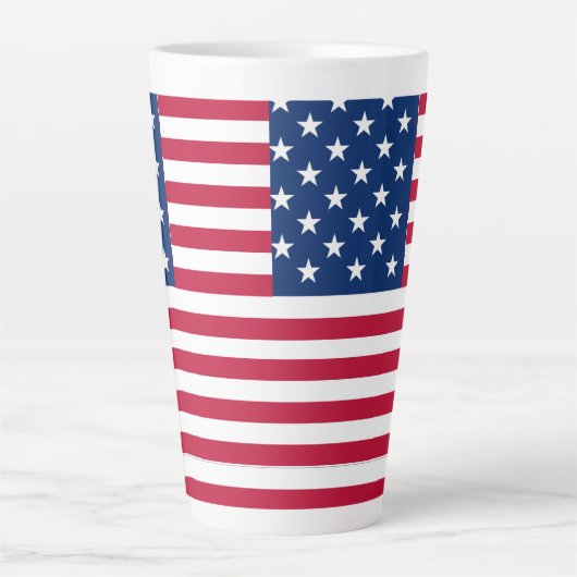 Amerikaanse vlag Pride Design-76353 Latte Mok (Voorkant)