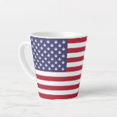 Amerikaanse vlag Pride Design-76353 Latte Mok (Linkerhoek)