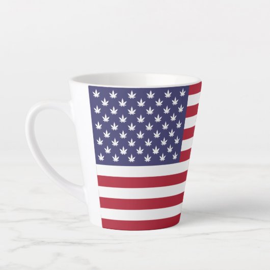 Amerikaanse vlag Pride Design-76353 Latte Mok (Links)