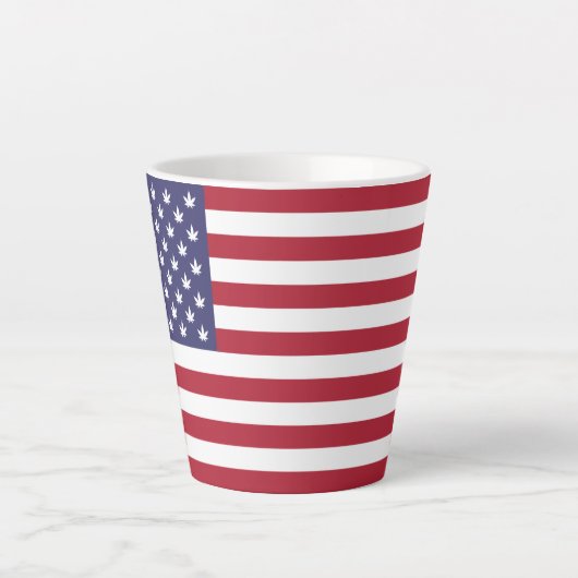 Amerikaanse vlag Pride Design-76353 Latte Mok (Voorkant)