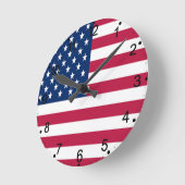 Amerikaanse vlag Pride Design-76353 Ronde Klok (Hoek)