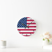 Amerikaanse vlag Pride Design-76353 Ronde Klok (Huis)