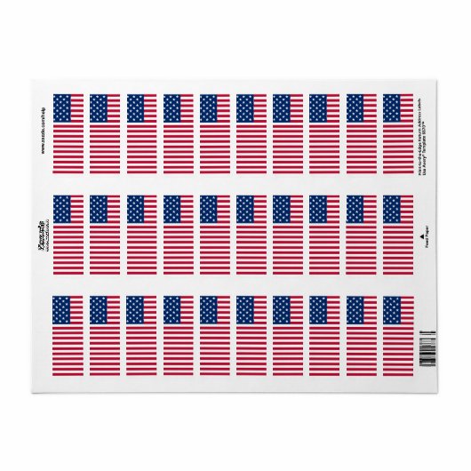 Amerikaanse Vlag Pride Design Etiket (Full Sheet)