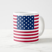 Amerikaanse Vlag Pride Design Grote Koffiekop (Voorkant rechts)