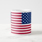 Amerikaanse Vlag Pride Design Grote Koffiekop (Voorkant)