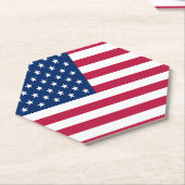 Amerikaanse Vlag Pride Design Kartonnen Onderzetters (Schuin)