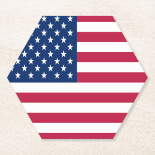 Amerikaanse Vlag Pride Design Kartonnen Onderzetters