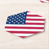 Amerikaanse Vlag Pride Design Kartonnen Onderzetters (Schuin)