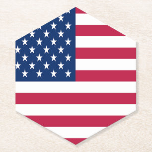 Amerikaanse Vlag Pride Design Kartonnen Onderzetters