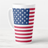 Amerikaanse Vlag Pride Design Latte Mok (Linkerhoek)