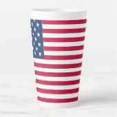 Amerikaanse Vlag Pride Design Latte Mok (Voorkant)