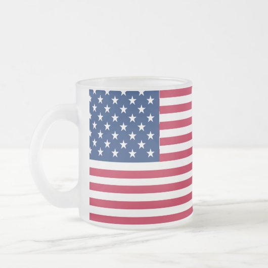 Amerikaanse Vlag Pride Design Matglas Koffiemok (Links)