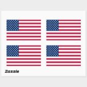 Amerikaanse Vlag Pride Design Rechthoekige Sticker (Vel)