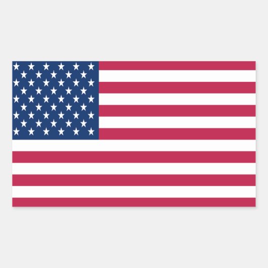 Amerikaanse Vlag Pride Design Rechthoekige Sticker (Voorkant)