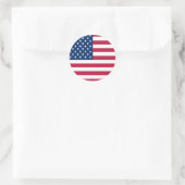 Amerikaanse Vlag Pride Design Ronde Sticker (Tas)