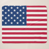 Amerikaanse Vlag Pride Design Sherpa Deken (Voorkant (horizontaal))