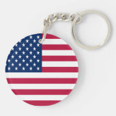 Amerikaanse Vlag Pride Design Sleutelhanger (Achterkant)