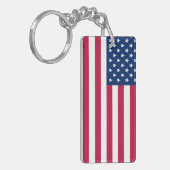 Amerikaanse Vlag Pride Design Sleutelhanger (Voorkant Links)