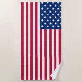 Amerikaanse Vlag Pride Design Strandlaken (Voorkant)
