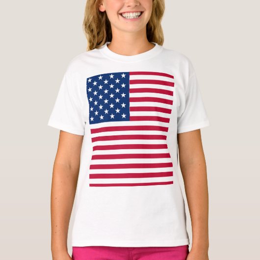 Amerikaanse Vlag Pride Design T-shirt (Voorkant)