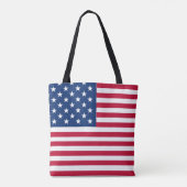 Amerikaanse Vlag Pride Design Tote Bag (Achterkant)