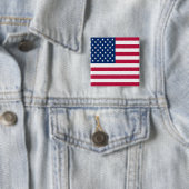 Amerikaanse Vlag Pride Design Vierkante Button 5,1 Cm (In situ)