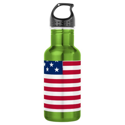Amerikaanse Vlag Pride Design Waterfles (Voorkant)