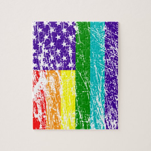 Amerikaanse vlag Pride Legpuzzel (Verticaal)