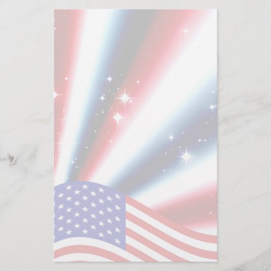 amerikaanse vlag pride sparkle breekt uit briefpapier (Voorkant)