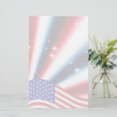 amerikaanse vlag pride sparkle breekt uit briefpapier (Staand voorkant)