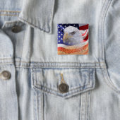 Amerikaanse vlag Pride Spirit Eagle Button Pin (In situ)
