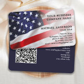 Amerikaanse vlag Professional QR Code Patriotic Visitekaartje