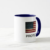 Amerikaanse Vlag Protect Coffee Mug Mok (Voorkant rechts)