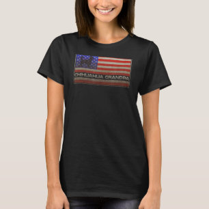  Amerikaanse vlag Proud Chihuahua Grandpa T-shirt