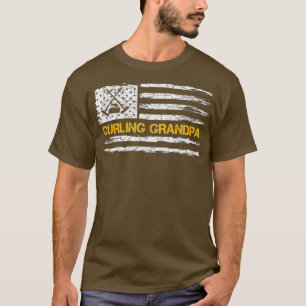 Amerikaanse vlag - Proud Curling Grandpa Curler T-shirt