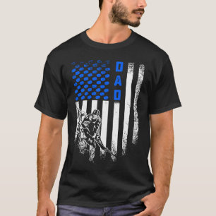 Amerikaanse vlag Proud Hockey Dad Silhoue T-shirt
