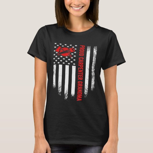 -Amerikaanse Vlag-Proud Woodworking Carpenter T-shirt (Voorkant)