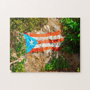 Amerikaanse vlag Puerto Rico. Legpuzzel
