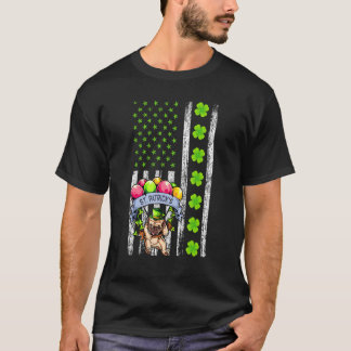 Amerikaanse Vlag Pug Hond St Patricks Dag T-shirt