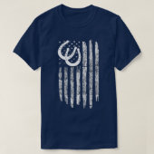 Amerikaanse vlag Pulling Clothing  Hors T-shirt (Design voorkant)