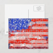 amerikaanse vlag puzzel briefkaart (Voorkant / Achterkant)