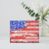 amerikaanse vlag puzzel briefkaart (Staand voorkant)