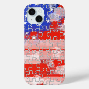 amerikaanse vlag puzzel iPhone 15 case