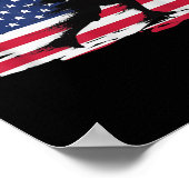 Amerikaanse vlag Quarterback Football Poster (Hoek)