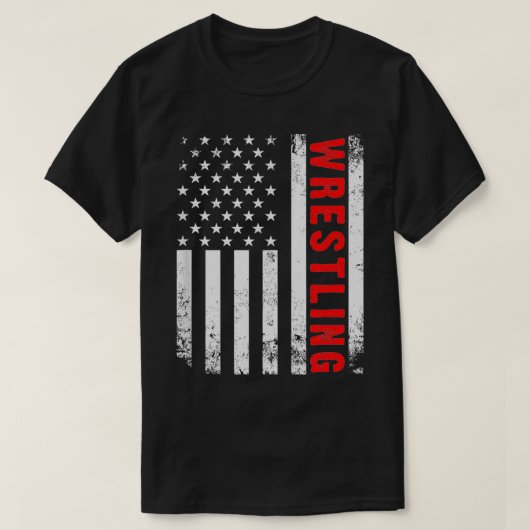  Amerikaanse vlag: Quote Wrestler T-shirt (Design voorkant)